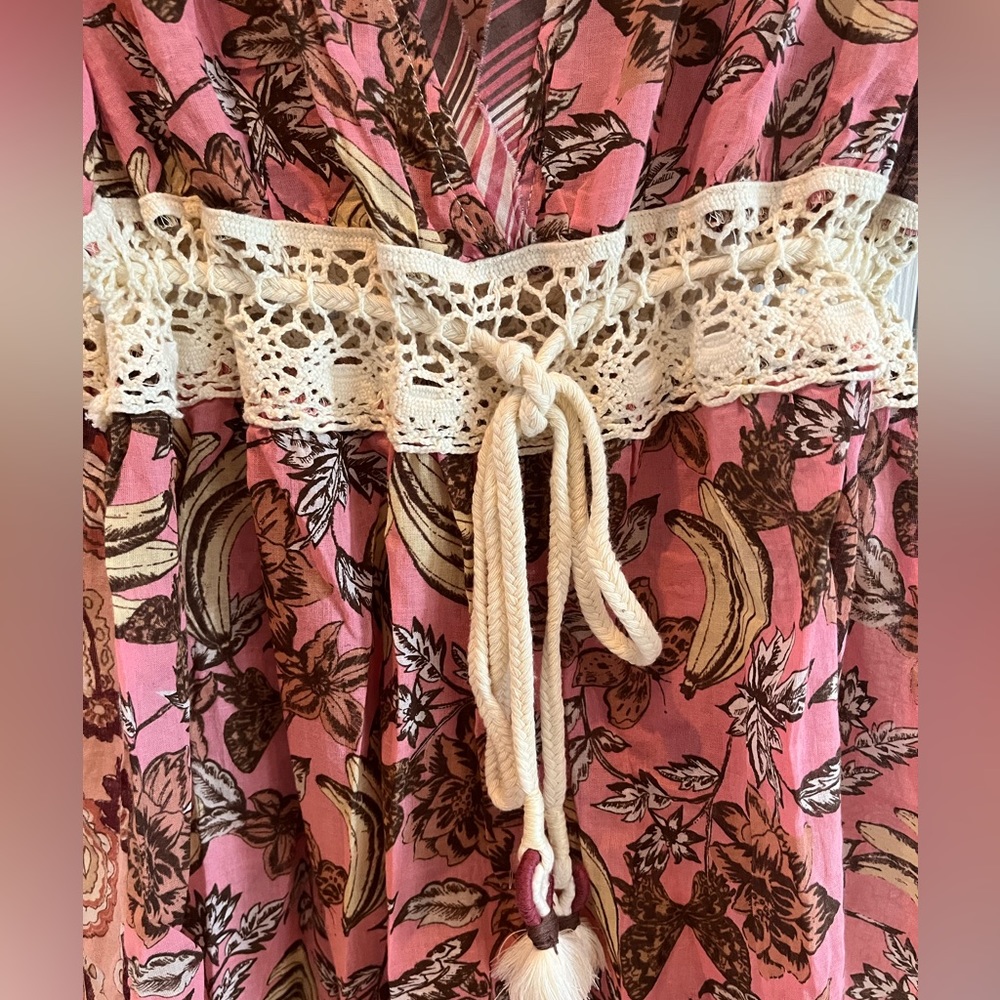 Free People Watching Waves Sleeveless Plunging V-Neck Woven Romper Brand New NWT - Picture 7 of 10